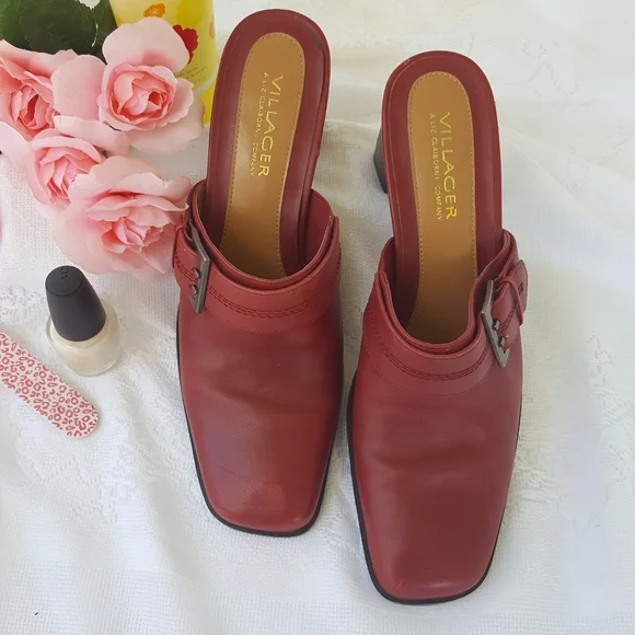 Villacer Liz Clairborne Kammy  Leather Mules size 7M - Picture 3 of 9